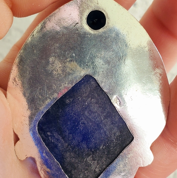 New Blue Evil Eye and Blue Topaz 925 Silver Pendant. - Picture 10 of 13